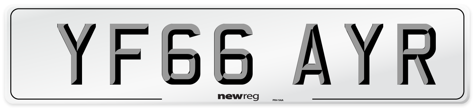 YF66 AYR Number Plate from New Reg